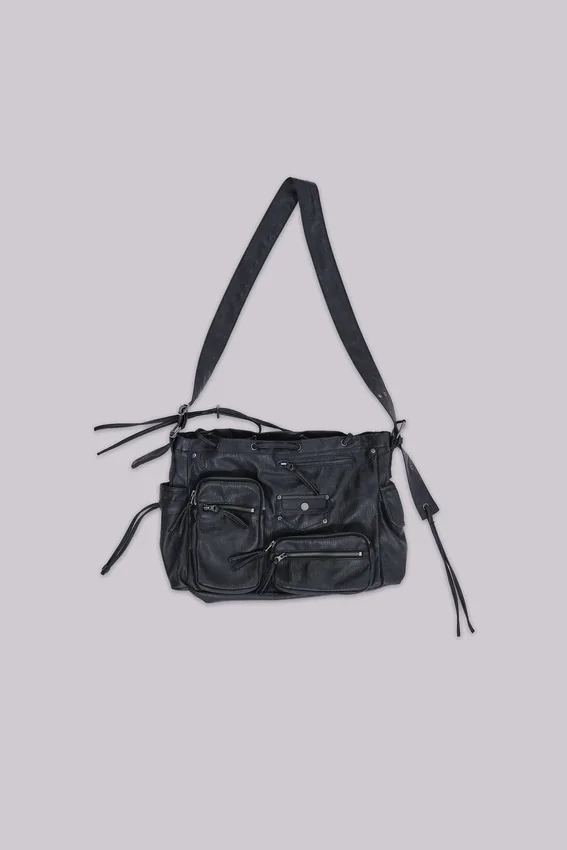 Torba typu satchel z imitacji skóry