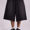 Wyprane czarne luźne szorty dresowe Monster Joggers