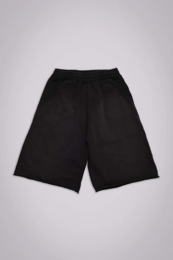 Wyprane czarne luźne szorty dresowe Monster Joggers