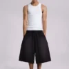 Wyprane czarne luźne szorty dresowe Monster Joggers